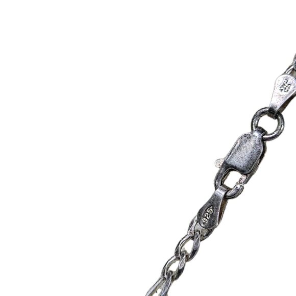 925 Sterling Silver Necklace Rhinestone Cross Sparkling Crystal Pendant Chain PD - Picture 12 of 14